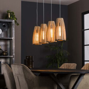 Hanglamp 'Luana' Mangohout, 4-lamps