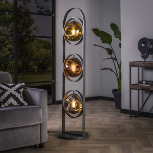 LifestyleFurn Vloerlamp 'Sylvana' 160cm, kleur Oud Zilver