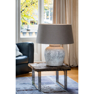 Light & Living Tafellamp 'Etna' Keramiek, 50cm, kleur Antiek Grijs (excl. kap)
