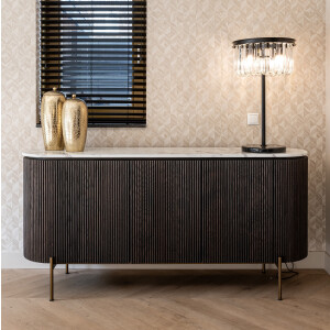 Richmond Dressoir 'Barkley' Eikenhout en Faux Marmer, 180cm