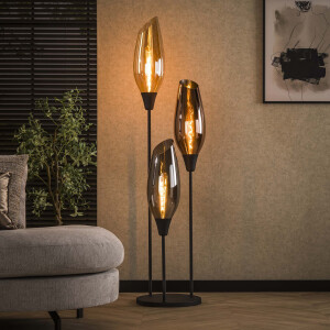 LifestyleFurn Vloerlamp 'Jenson' Gemixt glas, 178cm hoog