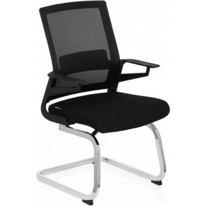 Vergaderstoel - Met Armleuning - Stof - Zwart - Inventor V