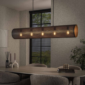 LifestyleFurn Hanglamp 'Terrie' 5-lamps, kleur Artic Zwart