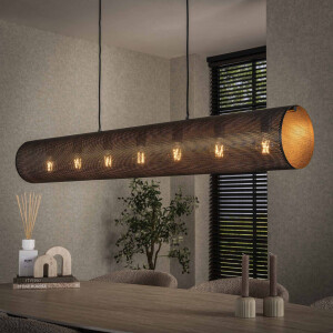 LifestyleFurn Hanglamp 'Terrie' 7-lamps, kleur Artic Zwart