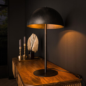 LifestyleFurn Tafellamp 'Favian' Metaal, Ø30cm, kleur Charcoal