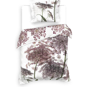 Heckettlane Adel Dekbedovertrek - Eenpersoons - Katoensatijn - 140x200-220cm - Off-White