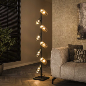 LifestyleFurn Vloerlamp 'Tee' 8-lamps, Mixed glas