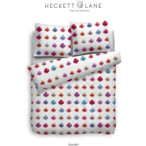 Heckett & Lane Gwyneth Dekbedovertrek - Lits-jumeaux - 240x200/220 cm - Wit