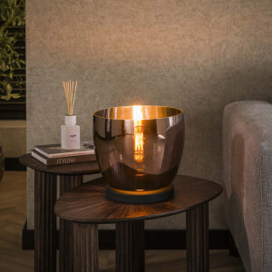 LifestyleFurn Vloerlamp/Tafellamp 'Mikado' Koper glas, 27cm hoog