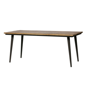 WOOOD Eettafel 'Guild' 220 x 90cm, kleur Zwart