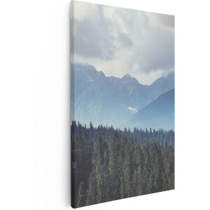 Artaza Canvas Schilderij Amsterdamse Gracht Tijdens Zonsondergang - 80x120 - Groot - Foto Op Canvas - Canvas Print