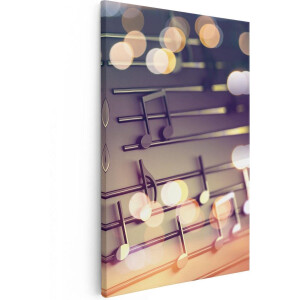 Artaza Canvas Schilderij Illustratie Van Muzieknoten - Abstract - 80x120 - Groot - Foto Op Canvas - Canvas Print