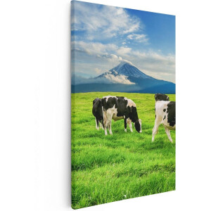 Artaza Canvas Schilderij Koeien In De Wei - 80x120 - Groot - Foto Op Canvas - Canvas Print