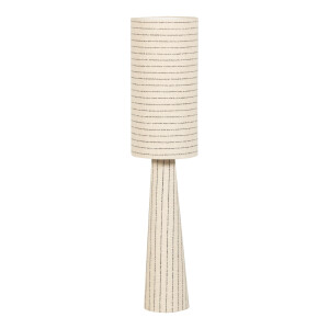 WOOOD Vloerlamp 'Loft' Bouclé, 130cm, kleur Naturel/Strepen