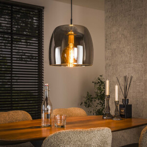 LifestyleFurn Hanglamp 'Rift' Smoke glas, 35cm