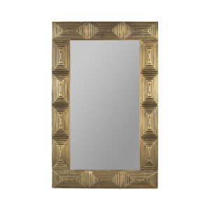 Dutchbone Spiegel 'Volan' mangohout, 110x70cm, kleur goud