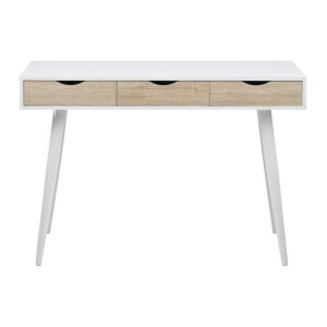 Leen Bakker - Bureau Montijo - /bruin - 77,1x110x50 Cm - MDF - Wit