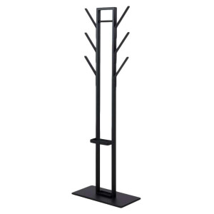 Leen Bakker - Kapstok Perna Groot - Staal - Zwart - 56x165x28 Cm