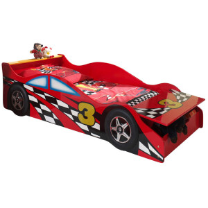 Leen Bakker - Vipack Autobed Race - 48x78x175 Cm - MDF - Rood