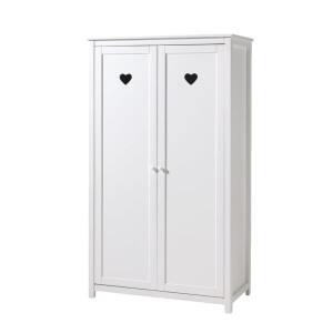 Leen Bakker - Vipack 2-deurs Kledingkast Amori - 190x110x57 Cm - MDF/Grenenhout - Wit