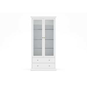 Leen Bakker - Buffetkast Paris - 2 Deuren - 2 Lades - Spaanplaat - Wit - 41.6x96.2x200.8 Cm