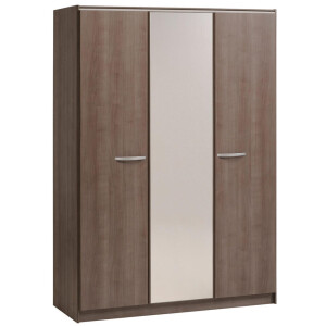 Leen Bakker - Kledingkast Colorado - Grijs Eiken - 139x197x52 Cm - Spaanplaat - Bruin - 52.1x139x196.7 Cm