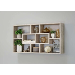 Leen Bakker - Wandrek Lasse - Zandkleur - 47,5x85x16 Cm - Spaanplaat - Beige