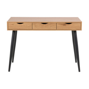 Leen Bakker - Bureau Montijo - Eiken/ - 77,1x110x50 Cm - Spaanplaat - Zwart