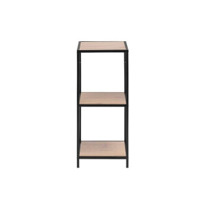Leen Bakker - Boekenkast Jaxx - Eikenkleur - 82,5x35x37 Cm - MDF/Metaal - Bruin#Zwart