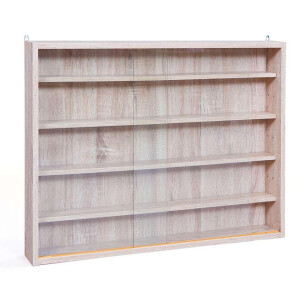 Leen Bakker - Vitrine Compilati - Eikenkleur - 60x80x9,5 Cm - MDF - Bruin - 9.5x80x60 Cm