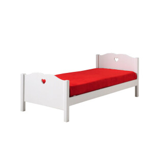 Leen Bakker - Vipack Bed Amori - 90x200 Cm - Grenenhout/MDF - Wit
