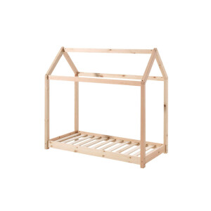 Leen Bakker - Vipack Bed Cabane - Naturel - 70x140 Cm - Grenenhout - Bruin - 146x78x142 Cm