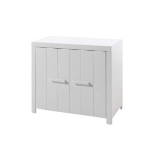 Leen Bakker - Vipack Commode Erik - 100x57x87 Cm - Grenenhout/MDF - Wit