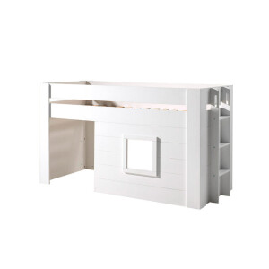 Leen Bakker - Vipack Halfhoogslaper Noah - 213,6x96x120,1 Cm - MDF - Wit - 213.6x96x120.1 Cm