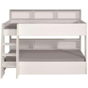 Leen Bakker - Stapelbed Leo - /eiken - 90x200 Cm - Spaanplaat - Wit - 209x132x165 Cm