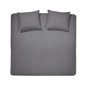 Leen Bakker - Cinderella Dekbedovertrek Uni - Antraciet - 240x200/220 Cm - Flanel - Grijs