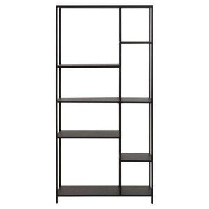 Leen Bakker - Boekenkast Jaxx- 165x79,5x30 Cm - Metaal - Zwart