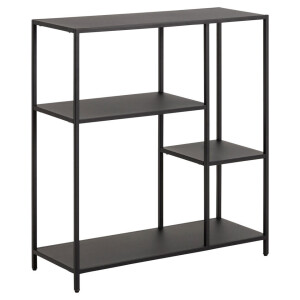 Leen Bakker - Boekenkast Jaxx - 86x79,5x30 Cm - Staal - Zwart