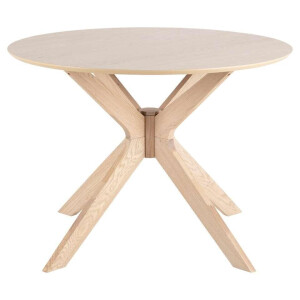 Leen Bakker - Eetkamertafel Novel - Eikenkleur - 75xØ105 Cm - MDF - Beige