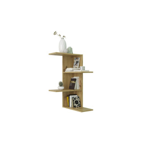 Leen Bakker - Wandrek Jena - Eikenkleur - 77,5x45x45 Cm - MDF - Bruin - 44.5x44.5x77 Cm