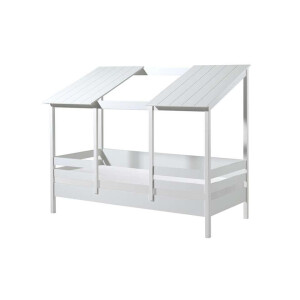 Leen Bakker - Vipack Huisbed 2 Panelen - 90x200 Cm - MDF/Grenenhout - Wit - 106x214.2x174 Cm