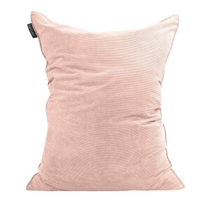 Leen Bakker - Zitzak Rib Velours - 100x150 Cm - Velvet - Roze