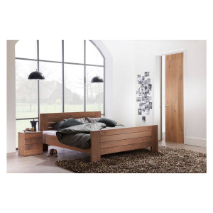 Goossens Bedframe Aberson, 180 x 220 cm met hoog voetbord