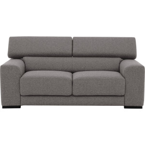 Goossens Bank Nora grijs, stof, 2-zits, stijlvol landelijk