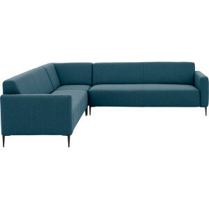 Goossens Bank Key West blauw, stof, 3-zits, modern design