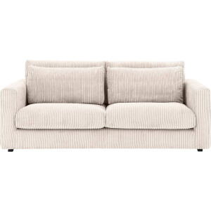 Goossens Bank Ravenia beige, stof, 3-zits, stijlvol landelijk