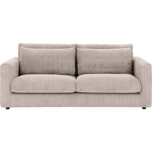 Goossens Bank Ravenia bruin, stof, 3-zits, stijlvol landelijk