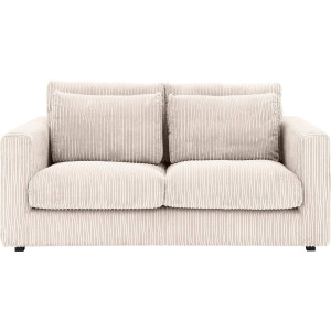 Goossens Bank Ravenia beige, stof, 2-zits, stijlvol landelijk