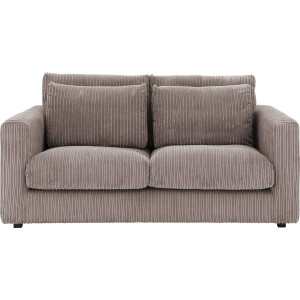 Goossens Bank Ravenia bruin, stof, 2-zits, stijlvol landelijk