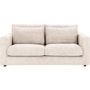 Goossens Bank Ravenia beige, stof, 2,5-zits, stijlvol landelijk